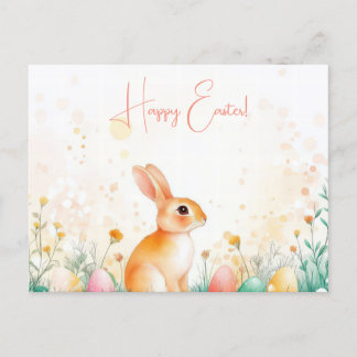 Bunte Aquarell Oster Postkarte mit Ostereiern Briefkaart