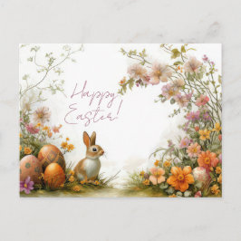 Bunte Aquarell Oster Postkarte mit Ostereiern Briefkaart