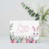 Bunte Aquarell Oster Postkarte mit Ostereiern Briefkaart (Staand voorkant)