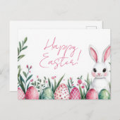 Bunte Aquarell Oster Postkarte mit Ostereiern Briefkaart (Voorkant / Achterkant)