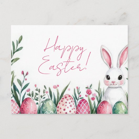 Bunte Aquarell Oster Postkarte mit Ostereiern Briefkaart (Voorkant)