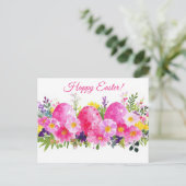 Bunte Aquarell Oster Postkarte mit Ostereiern Briefkaart (Staand voorkant)