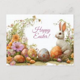 Bunte Aquarell Oster Postkarte mit Ostereiern Briefkaart