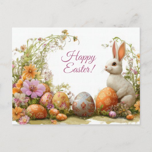 Bunte Aquarell Oster Postkarte mit Ostereiern Briefkaart (Voorkant)