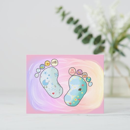 Bunte Babyfüsse Briefkaart (Staand voorkant)