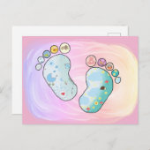 Bunte Babyfüsse Briefkaart (Voorkant / Achterkant)