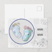 bunte Babyfüsse Briefkaart (Voorkant / Achterkant)