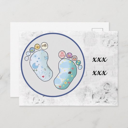 bunte Babyfüsse Briefkaart (Voorkant / Achterkant)