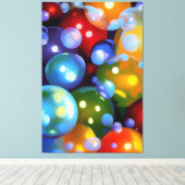 Bunte Blasen Canvas Afdruk (Insitu (Houten vloer))