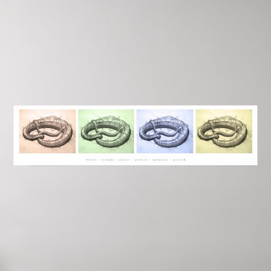 Bunte Brezeln Poster (Voorkant)