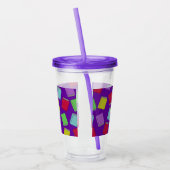 Bunte Bücher mit violettem Hintergrund Acryl Drinkbeker (Links)