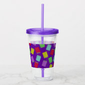 Bunte Bücher mit violettem Hintergrund Acryl Drinkbeker (Voorkant)