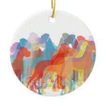 Bunte Doggen Weihnachtsanhänger