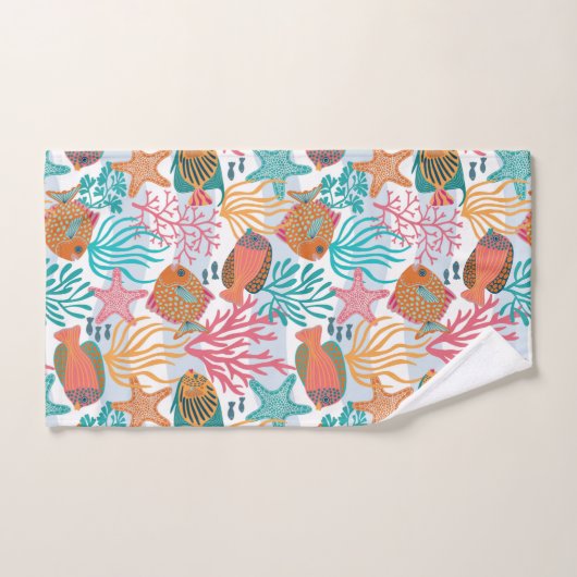 Bunte Fische- Unterwasserwelt Handdoek (Handdoek)