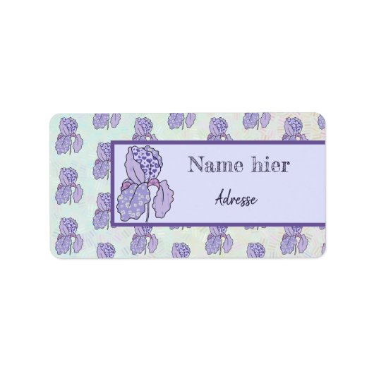 bunte Iris Adressaufkleber Etiket (Voorkant)