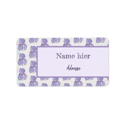 bunte Iris Etiket (Voorkant)