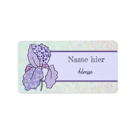 bunte Iris Etiket (Voorkant)