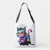 Bunte Katze Crossbody Tas (Achterkant)