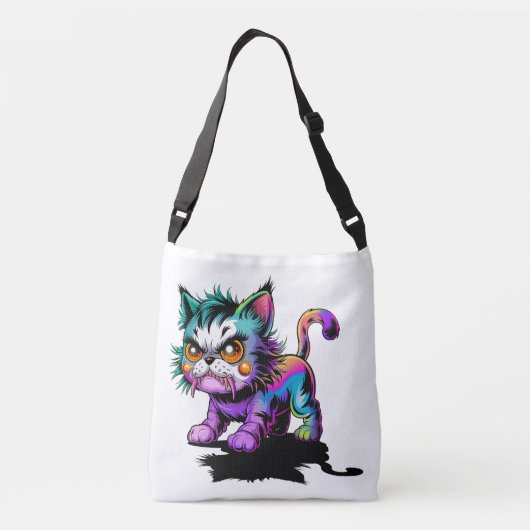Bunte Katze Crossbody Tas (Achterkant)