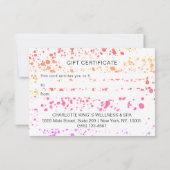 BUNTE KLECKSE BUSINESS  CERTIFICATE gift for you (Achterkant)