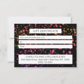 BUNTE KLECKSE BUSINESS  CERTIFICATE gift for you (Achterkant)