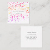 Bunte Kleckse Friseur Makeup Artist Vierkante Visitekaartje (Voorkant / Achterkant)