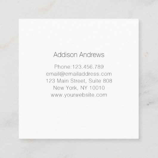 Bunte Kleckse Friseur Makeup Artist Vierkante Visitekaartje (Achterkant)