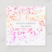 Bunte Kleckse Friseur Makeup Artist Vierkante Visitekaartje (Voorkant)