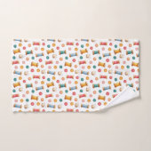 Bunte Knöpfe und Garne- Nähen- Muster Handdoek (Handdoek)