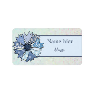 bunte Kornblume Etiket