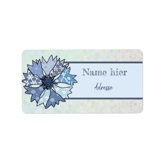 bunte Kornblume Etiket (Voorkant)