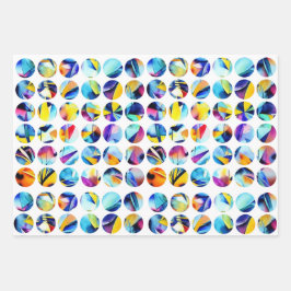 Bunte Kreise auf weißem Hintergrund Inpakpapier Vel