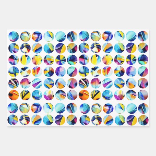 Bunte Kreise auf weißem Hintergrund Inpakpapier Vel (Voorkant 2)