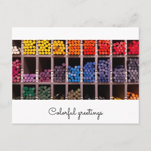 bunte Künstlerfarben im Fach Briefkaart (Voorkant)