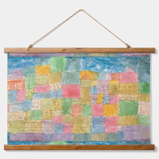Bunte Landschaft - Paul Klee Hangend Wandkleed (Voorkant)