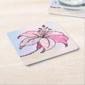 bunte Lilie Kartonnen Onderzetters (Schuin)