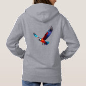 Bunte Möwe im Flug Hoodie (Achterkant)