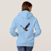 Bunte Möwe im Flug Hoodie (Achterkant volledig)