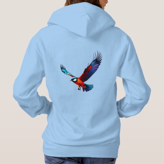 Bunte Möwe im Flug Hoodie (Achterkant)