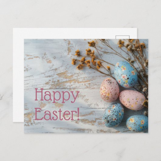 Bunte Oster Postkarte mit Ostereiern Briefkaart (Voorkant / Achterkant)