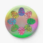 Bunte Ostereier Papieren Bordje (Voorkant)