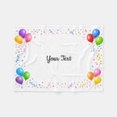 Bunte Party Ballons Konfetti Rahmen Design Fleece Deken (Voorkant (Horizontaal))