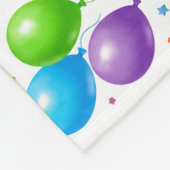 Bunte Party Ballons Konfetti Rahmen Design Fleece Deken (Hoek)