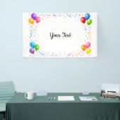 Bunte Party Ballons Konfetti Rahmen Design Spandoek (Beurs)