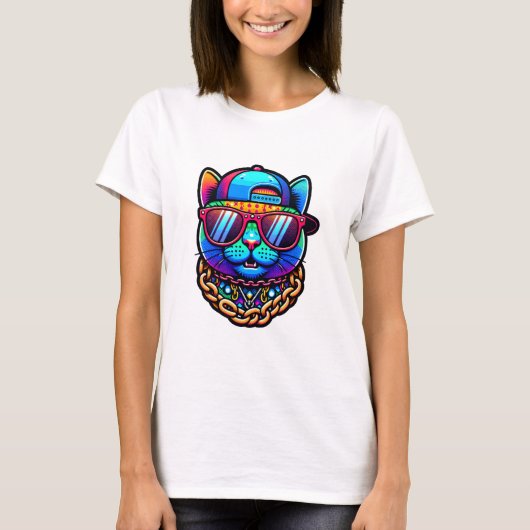 Bunte Partykatze T-shirt (Voorkant)