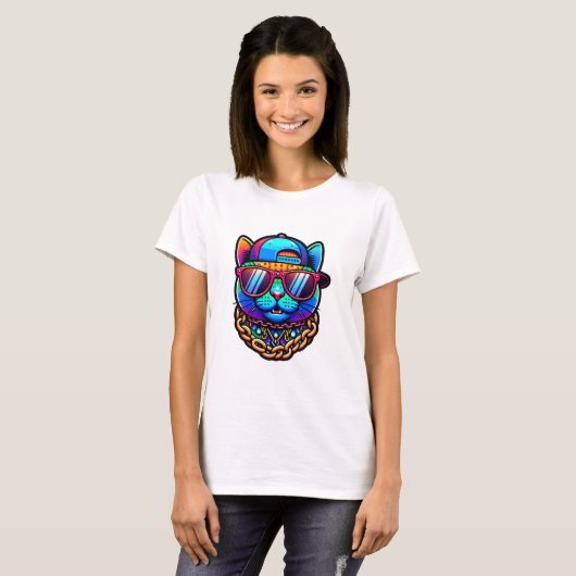 Bunte Partykatze T-shirt (Voorkant volledig)