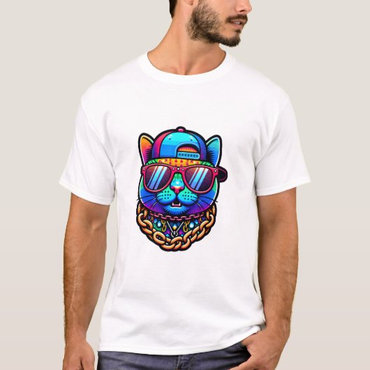 Bunte Partykatze T-shirt (Voorkant)