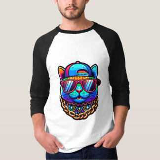 Bunte Partykatze T-shirt