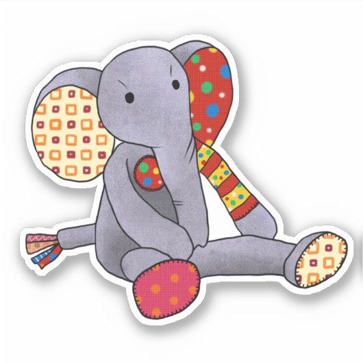Bunte Plüschtiere Aufkleber Sticker (Voorkant)