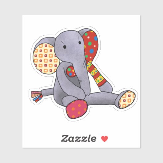 Bunte Plüschtiere Aufkleber Sticker (Vel)